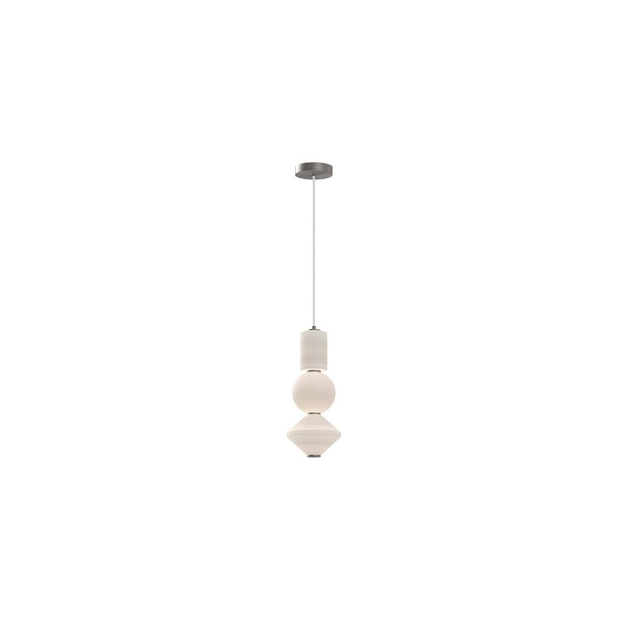 Alora Mood Bijou Pendelleuchte in Nickelfarben und Weiß aus Metall und Keramik - Bild 1
