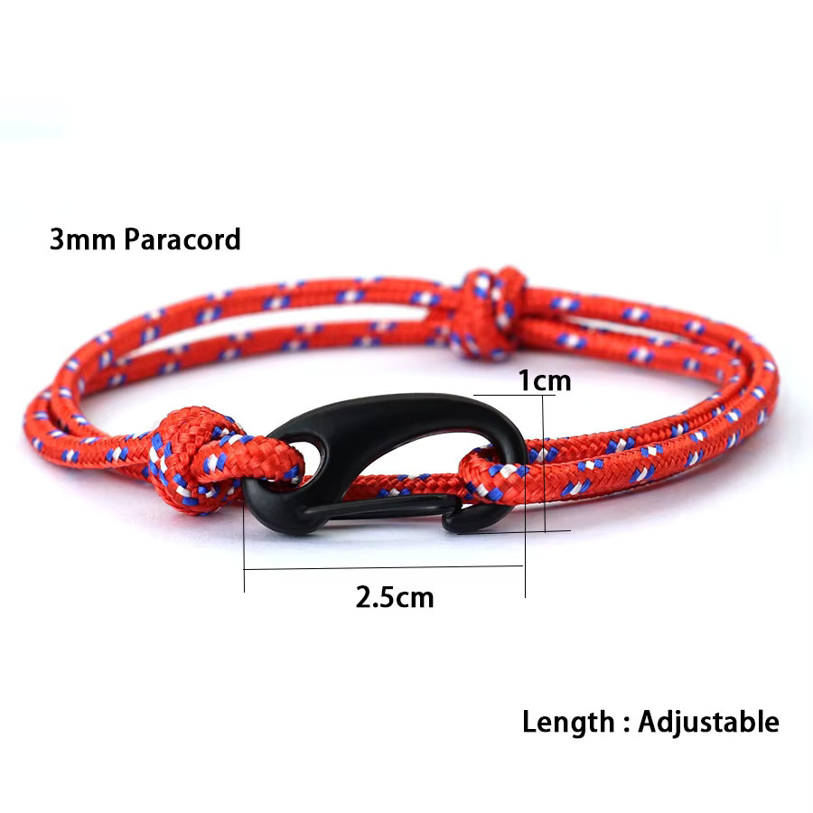 Noter Armband, Paracord, Schwarz, Herren - Bild 3