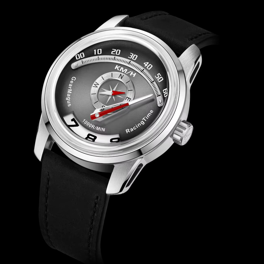 OBLVLO Armbanduhr Automatik, Edelstahl, 42 mm, Herren, Leder - Bild 2