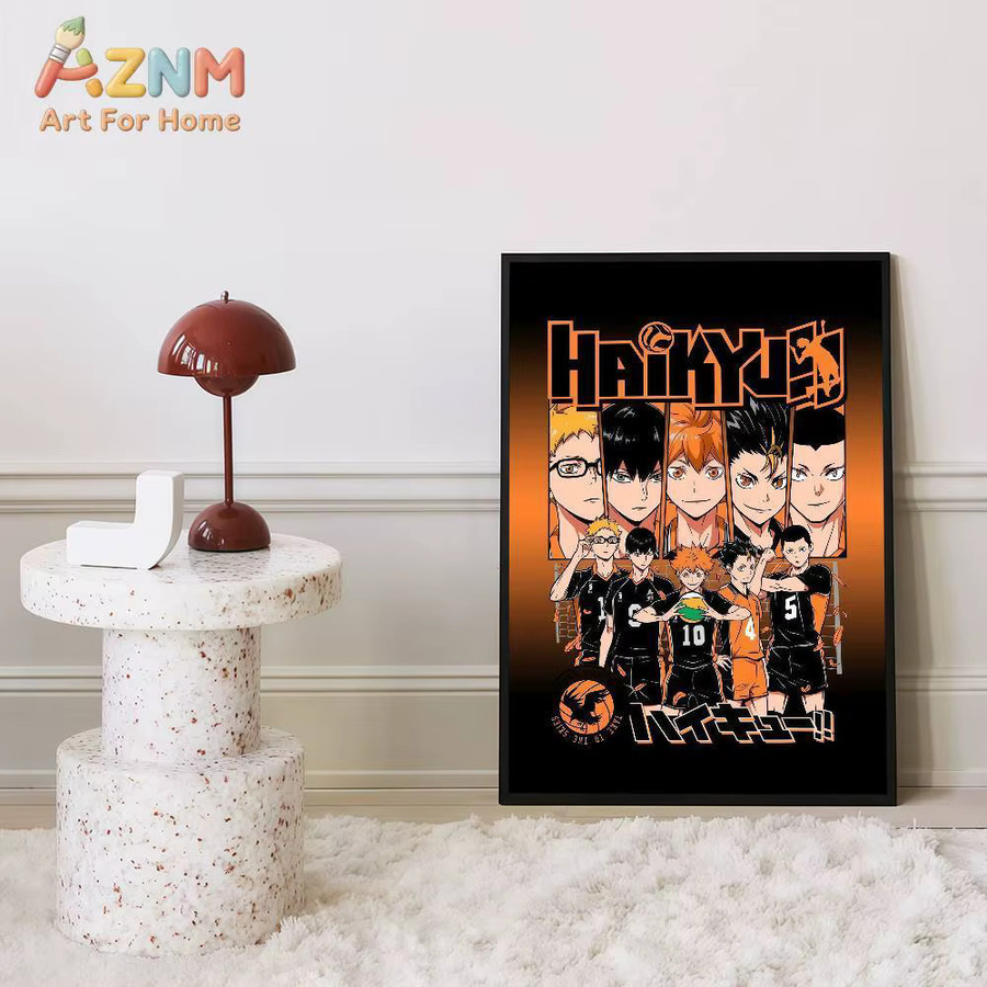 Haikyuu Anime Volleyball DIY Klebeposter im Vintage-Stil für deine Dekoration in Zimmer, Bar oder Café, Mehrfarbig - Bild 6