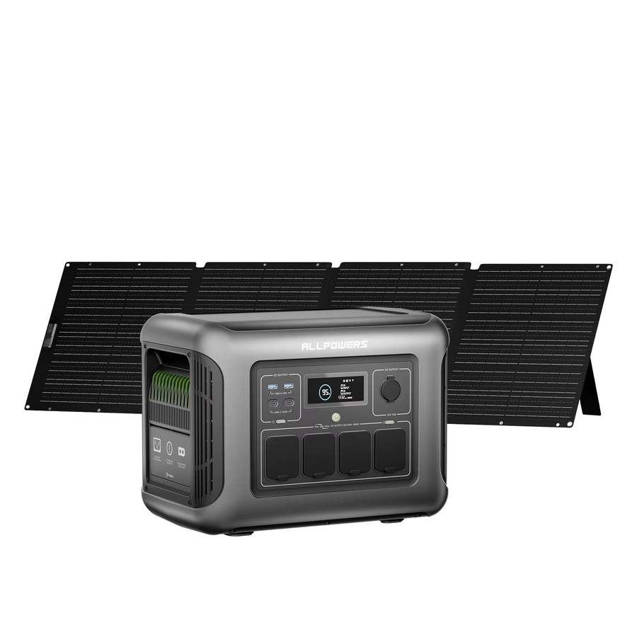 ALLPOWERS R1500 LITE Tragbares Kraftwerk mit 1056Wh und Solarpanel in Grau - Bild 5