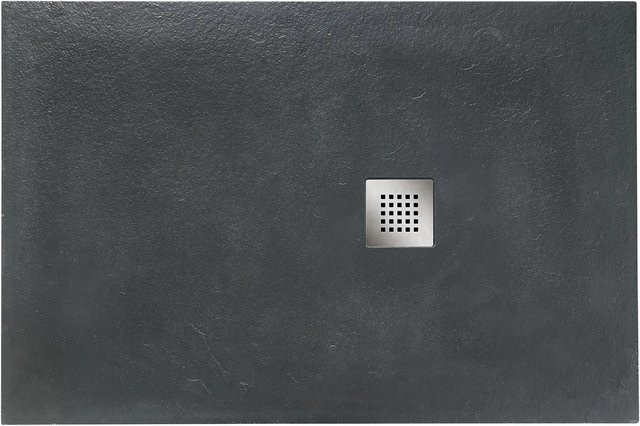 Ottofond Duschwanne Strato Extraflach Rechteck Anthrazit B: 100 cm, T: 80 cm - Bild 1