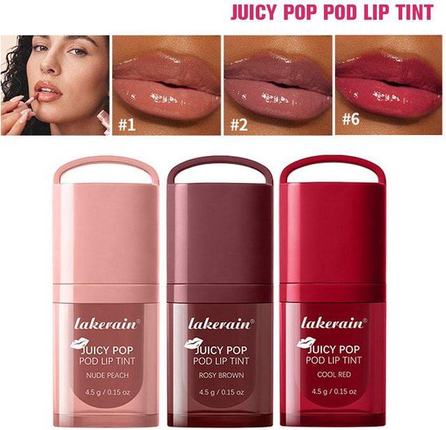Lakerain Juicy Pop Pod Lip Tint, Lippenstift, glänzend - Bild 1