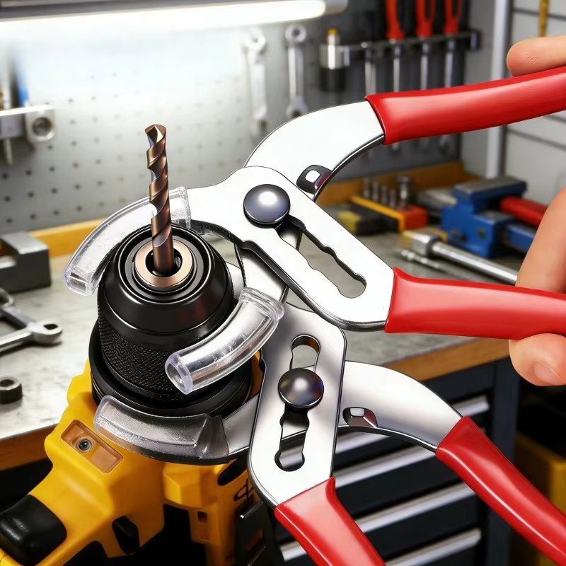 NIUXIANG Bohrfutterzange in Silber, verstellbares Handwerkzeug zum Wechseln von Bohrern für elektrische Bohrer - Bild 3