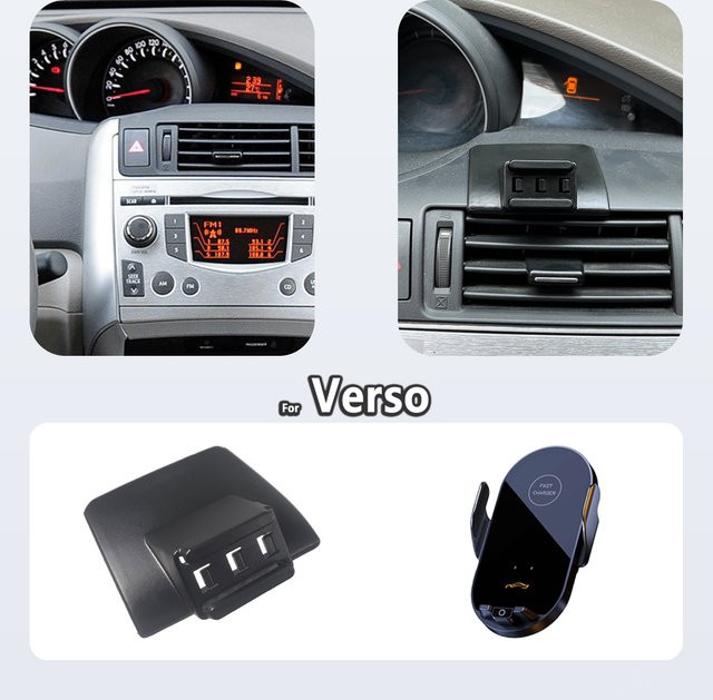 Magnetische Handyhalterung für Toyota Verso mit intelligenter Sensorik und unsichtbarer Basis in Schwarz - Bild 1