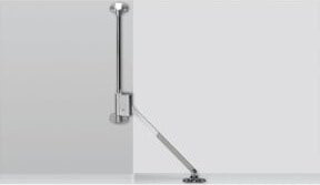 Hettich Klappenhalter Klassik D mit Lager L 258 D / 300, links, silber, vernickelt - Bild 1