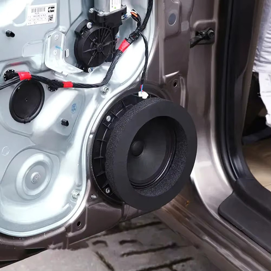 2er-Set Auto Lautsprecher Schaum Pads zur Bassverbesserung und Schalldämmung, 6,5 Zoll, Schwarz - Bild 4