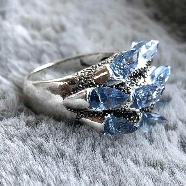 Ring Yiran pet products, Blau, Kristall, Silber, Damen, Verlobung - Bild 1