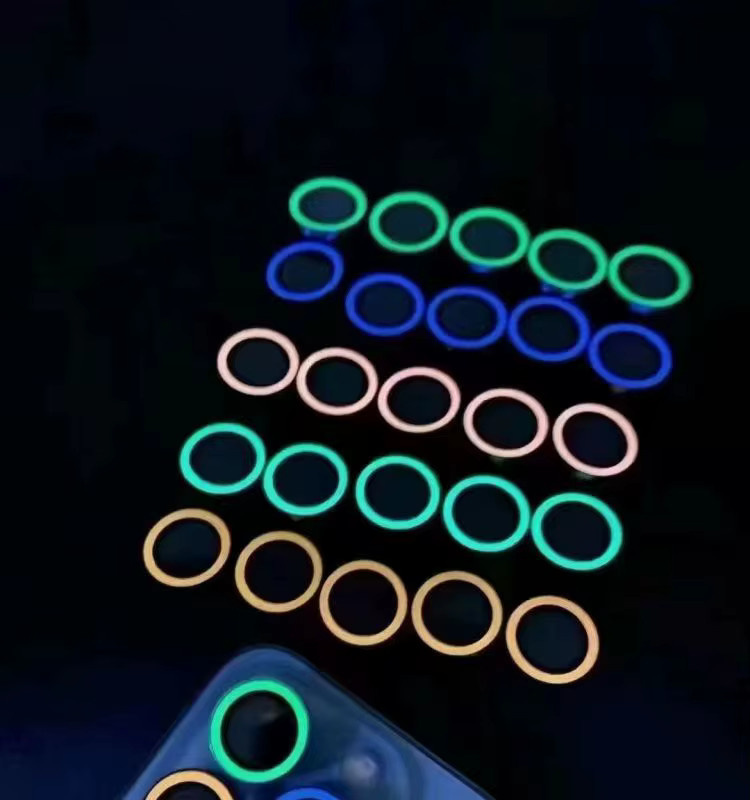 Leuchtender Kamera Objektiv Ringschutz mit Glaskappe für Samsung Galaxy S24 Ultra in Blau und Multicolour - Bild 3