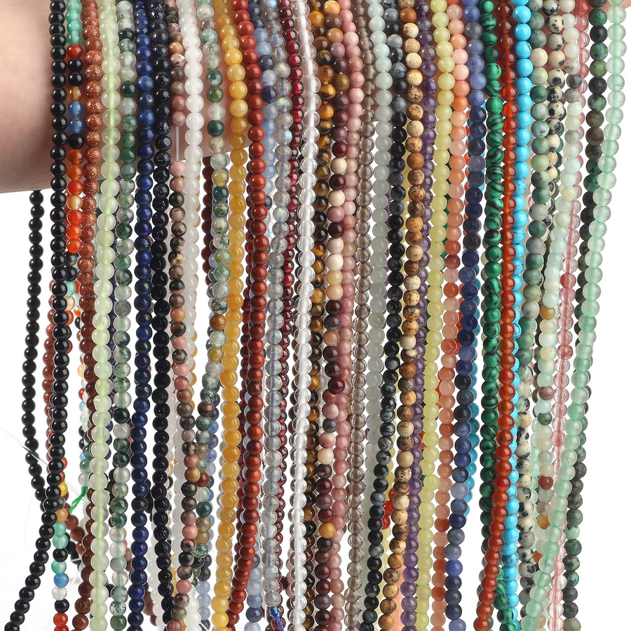 TANANTA Perlen Naturstein, Rosenquarz, Amethyste, Achate, Türkis, Unisex - Bild 2