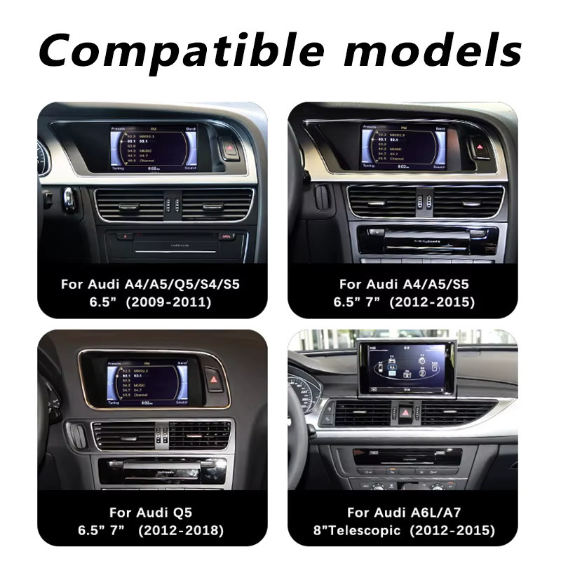 WRWD Kabelloses CarPlay und Android Auto Interface für Audi A6L und A7 2012-2015, Upgrade für das 8-Zoll Original-Autosystem, Schwarz, mit Wi-Fi und Bluetooth - Bild 5