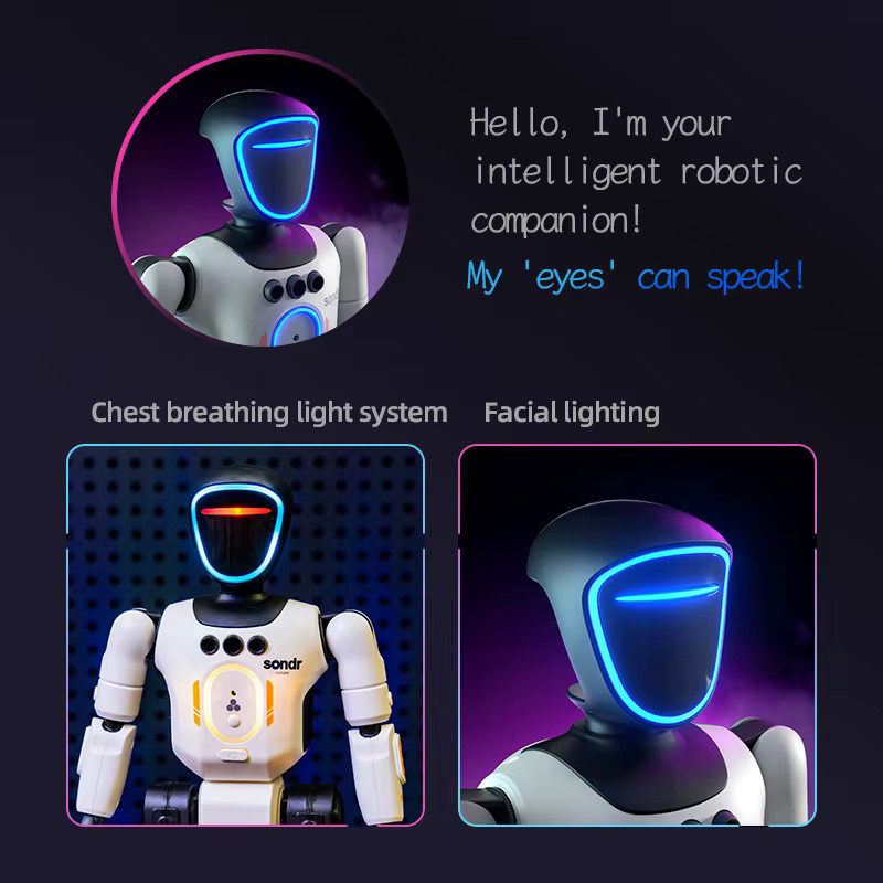 Tccicadas Programmierbarer Humanoider Gestensensor-Fernsteuerungsroboter, RC-Roboter, Weiß - Bild 2