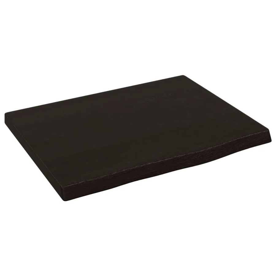 vidaXL Wandregal aus Massivholz Eiche in Dunkelbraun, rustikaler Stil, B: 40 cm, H: 30 cm, T: 2 cm - Bild 2