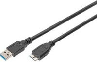 Digitus USB-Kabel USB-A auf Micro-USB-B 3.2 Gen1 in Schwarz, Länge: 1,00 m - Bild 1