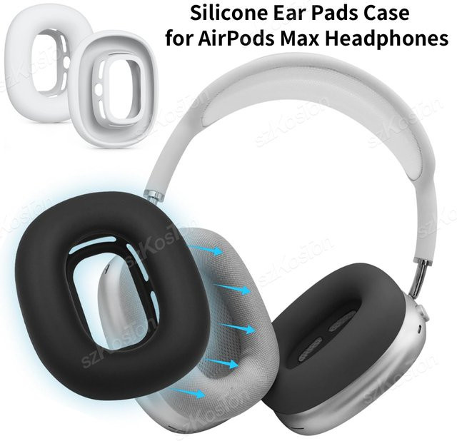 Silikon Ohrpolster-Schutzhülle für Apple AirPods Max in Blau, schweißfest und waschbar - Bild 1