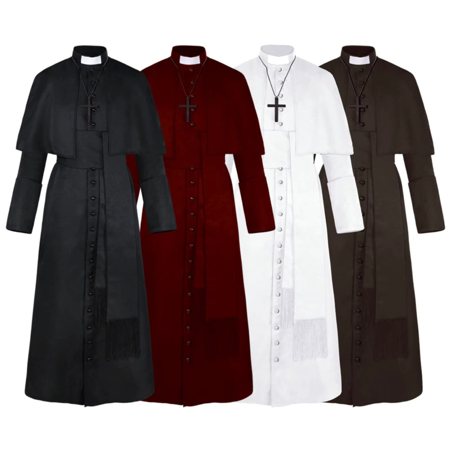 HHYRCOS Priester Cosplay Kostüm, Robe, Unisex, Textil - Bild 2