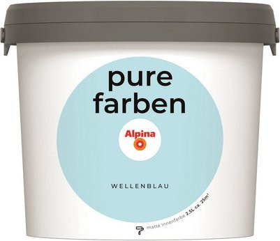Alpina Wandfarbe Pure Farben Wellenblau, matt, 2,5 l - Bild 1