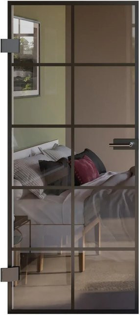 Skyscope Portal Drehtür-Set Slimwork Typ 8 in Schwarz mit Klarglas, B/H: 70,9 x 197,2 cm - Bild 1