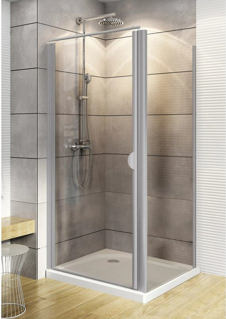 Schulte ExpressPlus Set Duschkabine Sunny mit Duschwanne, transparent, Silber, B/T/H: 80 x 80 x 180 cm - Bild 1