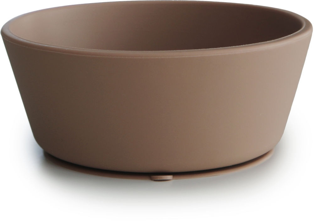 Mushie Silikon Schüssel mit Saugring für Kinder in Beige - Bild 1