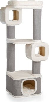 Canadian Cat Company Kratzbaum Ottawa beige mit Höhle und integriertem Spielzeug aus Sisal - Bild 1