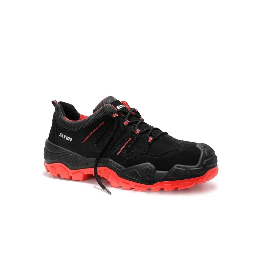 Elten Sicherheitshalbschuh Quentin Black Red Low ESD S3s aus Veloursleder in Größe 47 - Bild 2