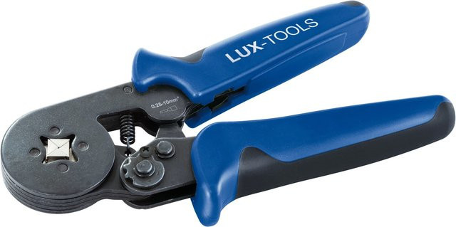 LUX-TOOLS Crimpzange Comfort aus Stahl in Blau, Länge: 175 mm - Bild 1