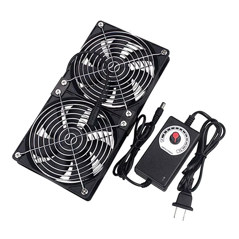 NOCCLILI Abluft- und Kühlventilator mit Controller, Schwarz, 12 cm, 3000 U/min, 3 V bis 12 V für PC Chassis, Workstation, Server und Radiator - Bild 2