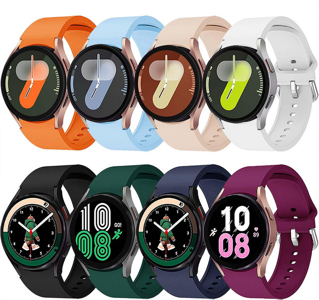 Uhrenarmband Silikon, Schwarz, 20 mm, für Samsung Galaxy Watch - Bild 1