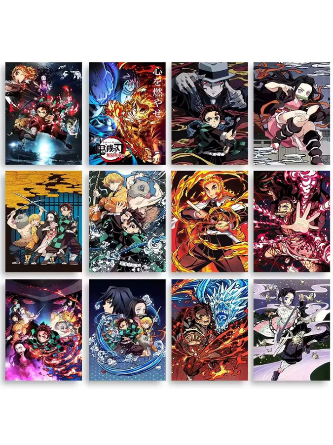 KAYOU Demon Slayer Kyojuro Rengoku Diamantmalerei 5D Vollbohrer Anime-Charakter DIY-Set zur Wanddekoration in Mehrfarbig - Bild 2