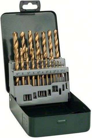 Bosch HSS-TiN Metall-Spiralbohrer-Set 19-teilig mit Metallkassette - Bild 1