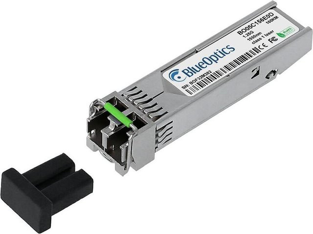 BlueOptics SFP-1G-ZX-160KM-EN-BO SFP Transceiver Faseroptik mit 1250 Mbit/s Datenübertragungsrate in Silber - Bild 1