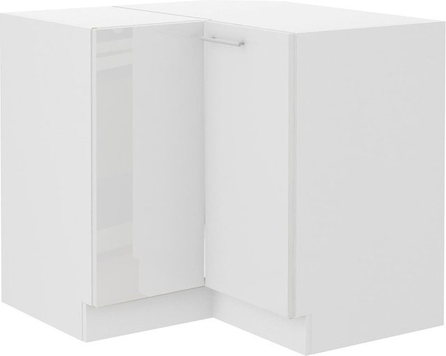 Eckunterschrank Lara Weiß Hochglanz B/T: 90 x 90 cm - Bild 1