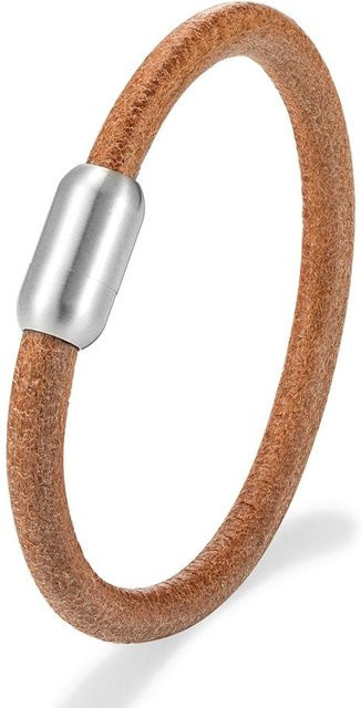 YULIN Armband Rindsleder, Edelstahl, braun, 17cm, Herren - Bild 1