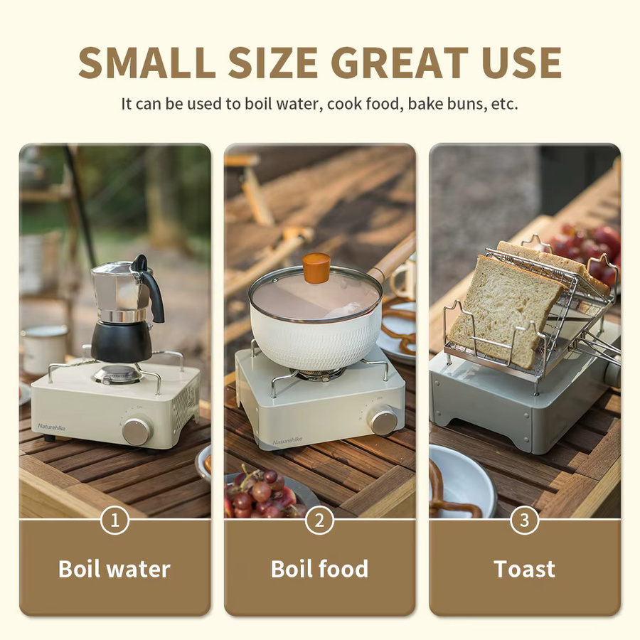 Naturehike Camping Gasherd 3000 W Tragbarer Mini Gasbrenner für Outdoor und Picknick - Bild 4