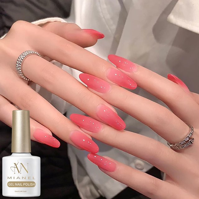 MIANEL Guava Blush Nude Gel Nagellack, 10 ml, Rosa, Glänzend - Bild 1