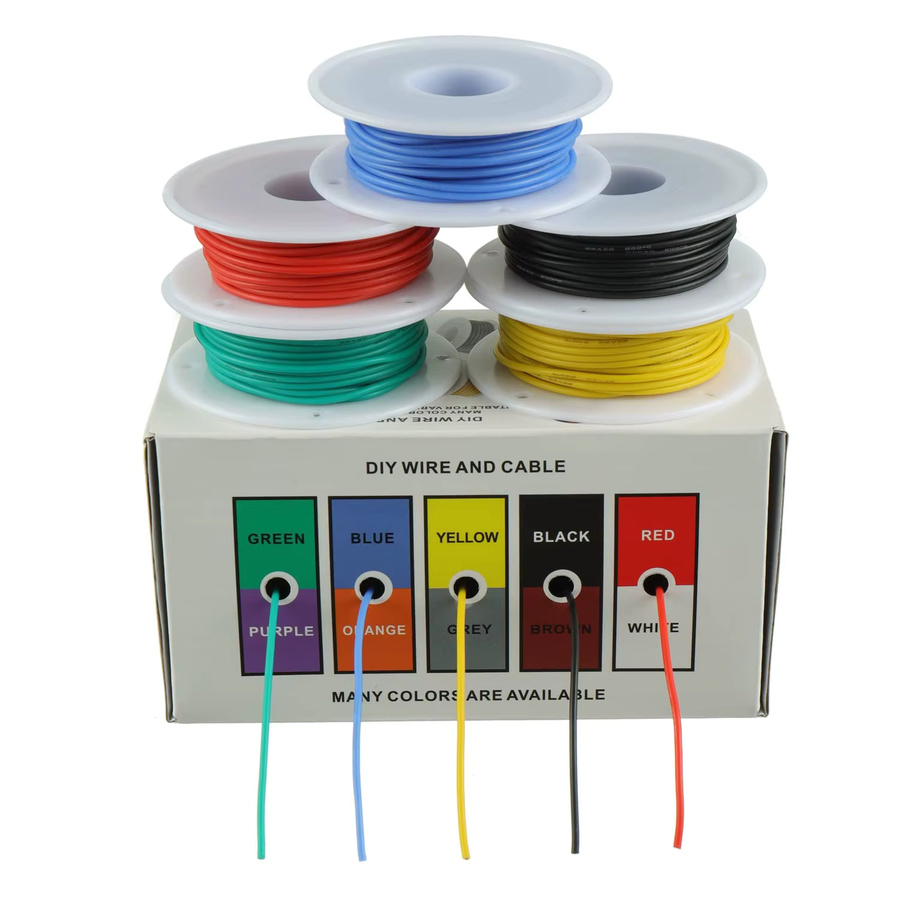 Beteno Flexibler Silikondraht aus verzinnter Kupferleitung, 22 AWG, Mehrfarbig, 5 m oder 10 m Länge - Bild 2