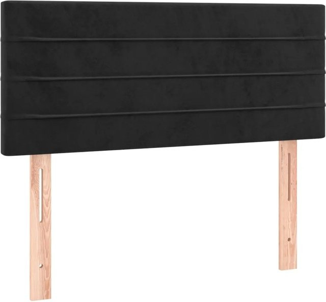 vidaXL LED Kopfteil in Schwarz aus Samt mit USB-Ladeport und integrierter Beleuchtung, B/T/H: 80 x 5 x 78/88 cm - Bild 1