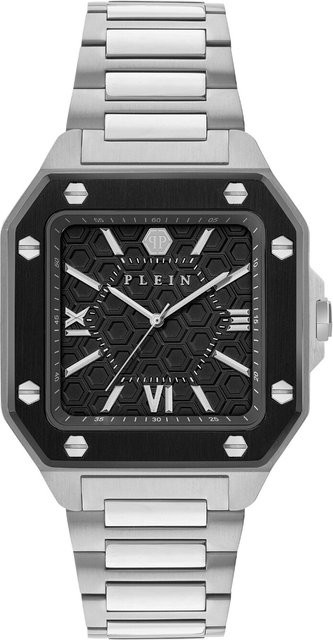 Philipp Plein Herrenuhr, Quarz, Edelstahl, Schwarz, 42 mm, 5 ATM - Bild 1