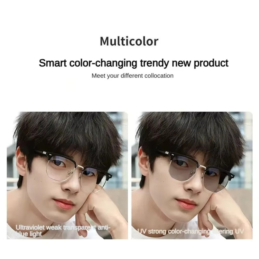 DIXSG Korrektionsbrille Herren, Vollrand, schwarz, Blaulichtfilter - Bild 3