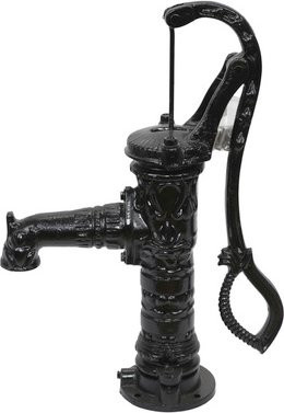 FLORAWORLD Handschwengelpumpe Rustikal aus Gusseisen in Schwarz, Höhe: 66 cm - Bild 1
