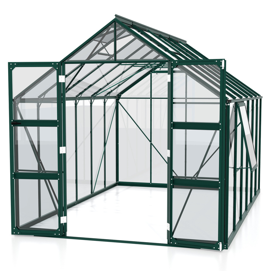 Vitavia Gewächshaus Olymp 9900 in Smaragd mit Einscheibensicherheitsglas und Fundamentrahmen - Bild 2