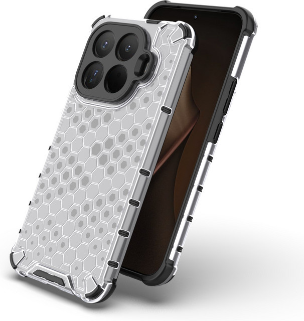 Stoßfeste Waben-Schutzhülle für Xiaomi 15T, 14T und 14 Pro in Transparent - Bild 1