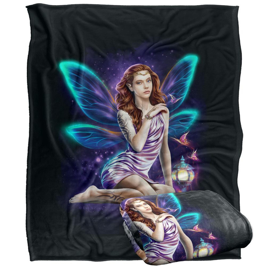 JQ Licensing Silky Fairy Supersoft Decke in Schwarz, One Size - Bild 3