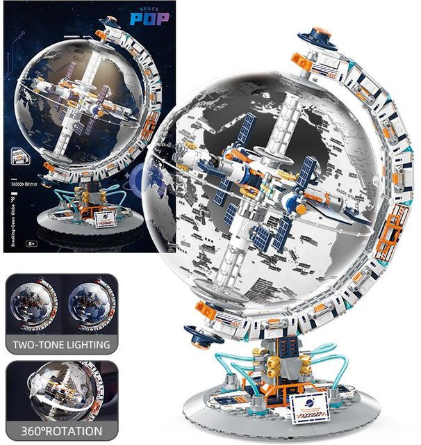 JAKI Raumstation Transparente Kugel Bausteine Konstruktionsbausteine Set 6-12 Jahre - Bild 1