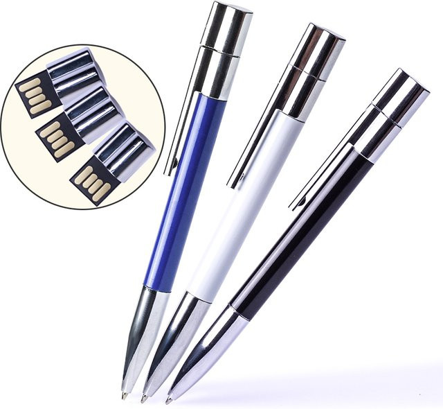 JASTER USB 2.0 Flash-Laufwerk Metallstift in Blau - Bild 1