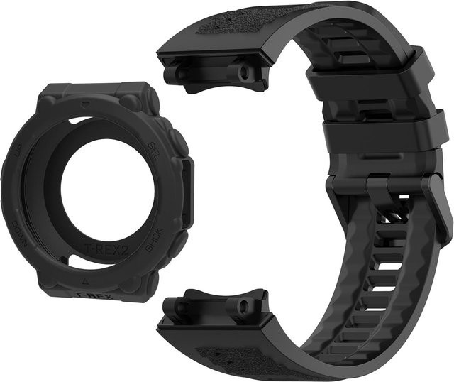 Xiaomi Uhrenarmband Silikon, Amazfit T-Rex 2, Schwarz, Unisex - Bild 1