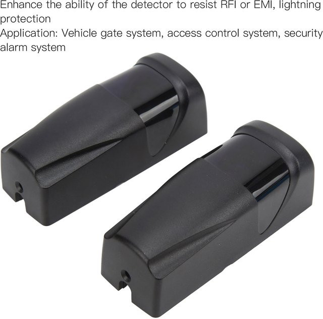 KUANGZIPENG Infrarot-Sensor-Detektor für automatische Tore, 12–24 V AC/DC, Schwarz - Bild 1