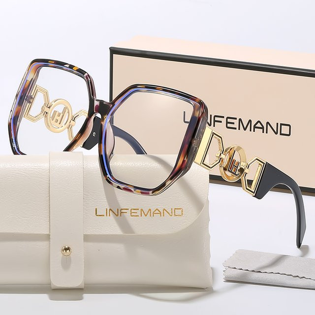 LINFEMAND Korrektionsbrille, quadratisch, Vollrand, Kunststoff, multicolor, Damen - Bild 1