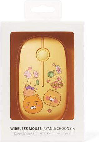 Kakao Friends Dual Wireless Mouse Ryan & Chunsik in Gelb mit Bluetooth-Funktion - Bild 1
